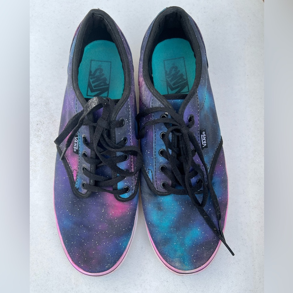 VANS Cosmic Galaxy Sneakers Low Top Lace Up Skater Punk Retro Women's US 9.5